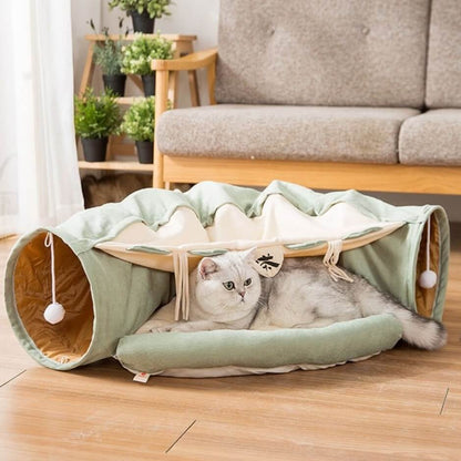 TunnelNest™ - Ultimate Cat Tunnel Bed